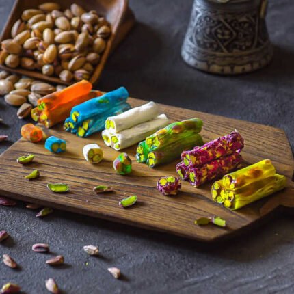 karisik antep fistikli fitil lokum 1000 gr ince fitil lokum 559 48 b